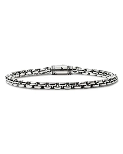 John Hardy Sterling Silver Chain Box Chain Bracelet In Gray