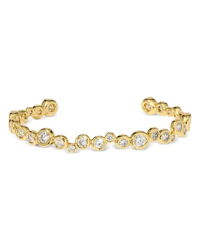 Alexis Bittar Asterales Cubic Zirconia Skinny Cuff Bracelet In 14k Gold Plated