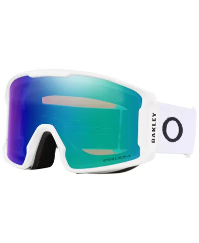 Oakley Unisex Line Miner Snow Goggles In White,prizm Snow Argon Iridium