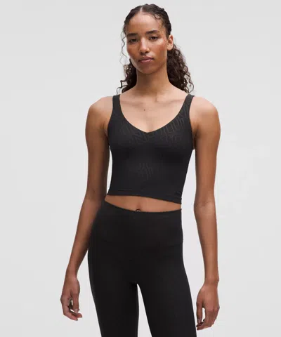 Lululemon Align Cropped Stretch-knit Top In Black