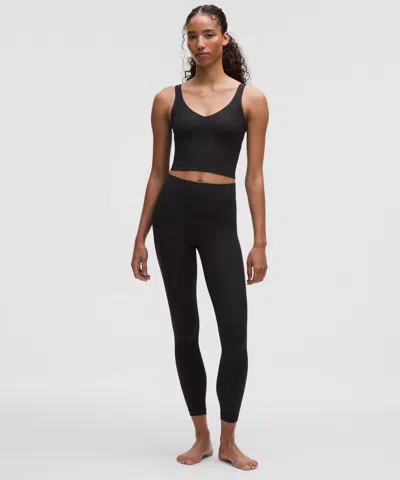 Lululemon Align Cropped Stretch-knit Top In Black