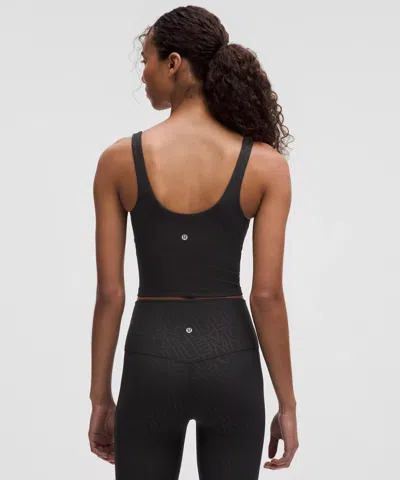 Lululemon Align Cropped Stretch-knit Top In Black