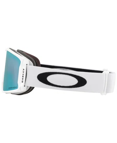 Oakley Unisex Line Miner Snow Goggles In White,prizm Snow Sapphire Iridium