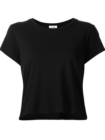 Re/done Plain T-shirt In Black