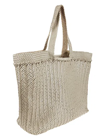 Dragon Diffusion Triple Jump Weave Maxi Shopper 55x40x15 Cm In Pearl
