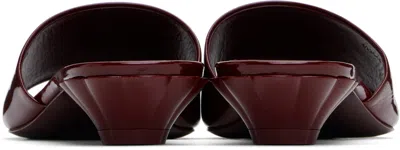 Chloé Burgundy Flower Sandals In 619 Obscure Red