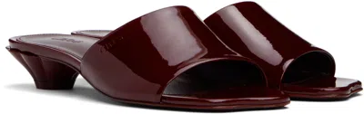 Chloé Burgundy Flower Sandals In 619 Obscure Red