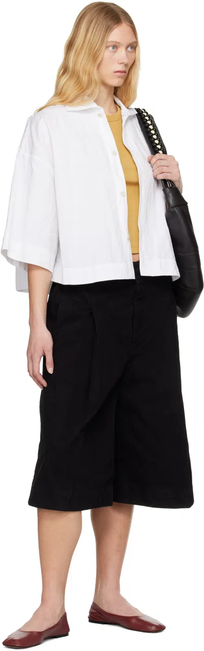 Toogood White 'the Camper' Shirt In Crumpled Cotton Chal