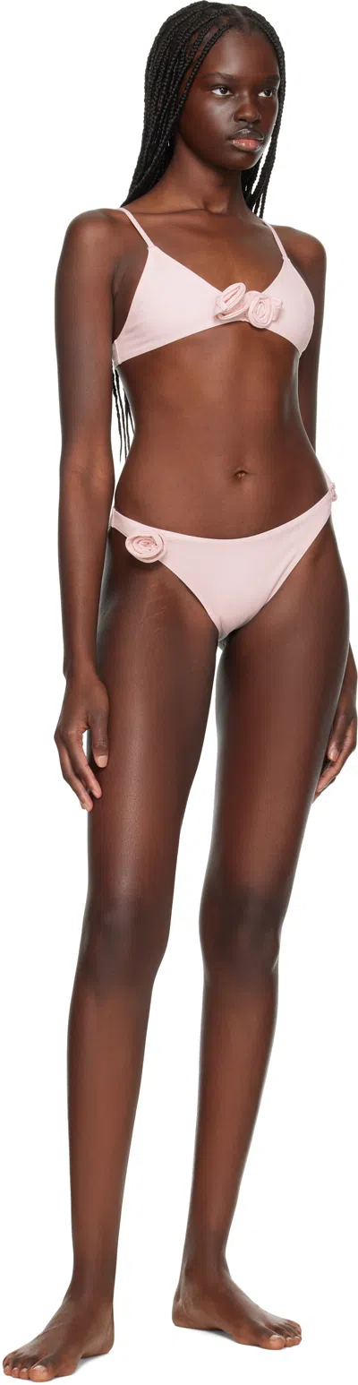 Coperni Flower Bikini Bottom In Pink