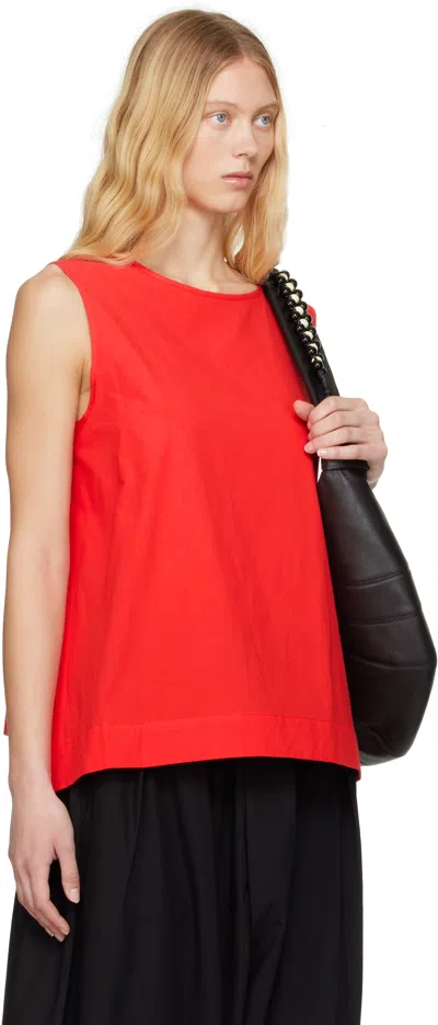 Toogood Red 'the Basketmaker' Tank Top In Fine Ripstop Jam