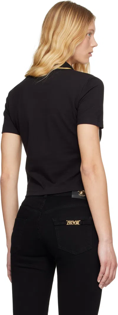 Versace Jeans Couture Logoed Polo In Eg89 Black/gold