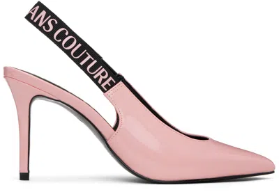Versace Jeans Couture Pink Scarlett Slingback Mid Heels In E489 Peony