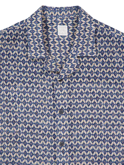 120% Lino Linen Shirt In Blue