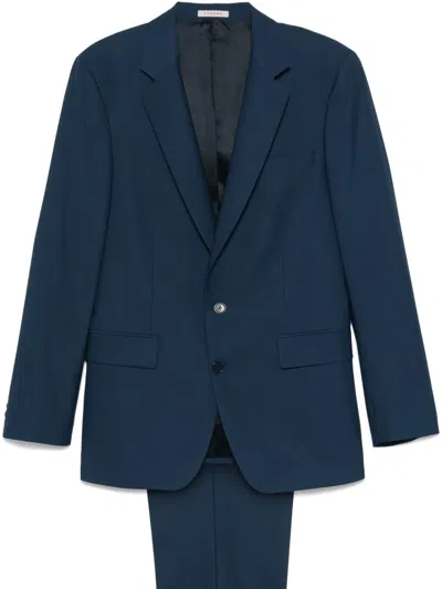 Fursac Single-breasted Suit In Blue