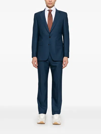 Fursac Single-breasted Suit In Blue
