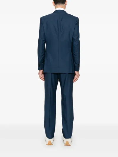 Fursac Single-breasted Suit In Blue