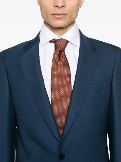 Fursac Single-breasted Suit In Blue
