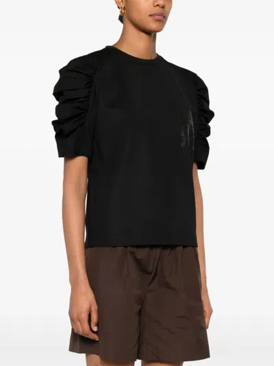 Max Mara Technical-jersey T-shirt In Black