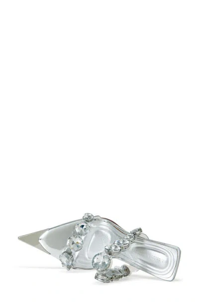 Azalea Wang Paolina Pointed Toe Slide Sandal In Silver