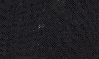 Meundies Allover Lace High Waist Briefs In Black Feather