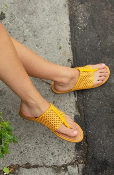Seychelles Florence Woven Sandal In Yellow