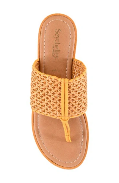 Seychelles Florence Woven Sandal In Yellow