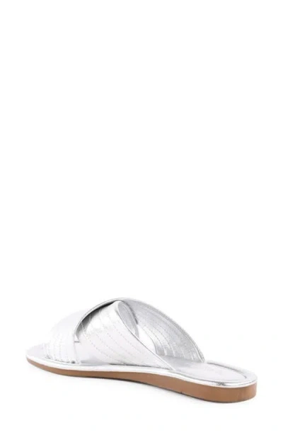 Seychelles World View Ii Slide Sandal In Silver