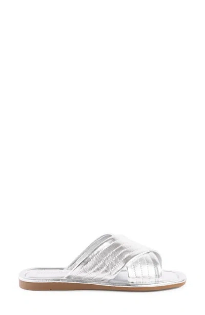 Seychelles World View Ii Slide Sandal In Silver