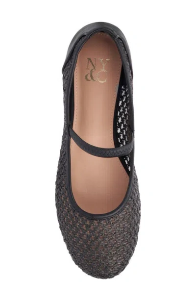 New York And Company Alena Womens Round Closed Toe Ballet Flats In Black