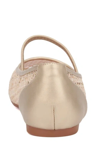 New York And Company Alena Womens Round Closed Toe Ballet Flats In Gold