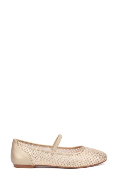 New York And Company Alena Womens Round Closed Toe Ballet Flats In Gold