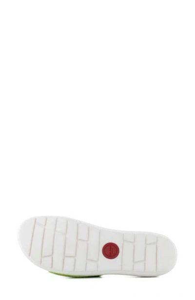 Marc Joseph New York Hudson Snakeskin Embossed Slide Sandal In Lime Snake