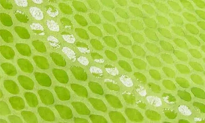 Marc Joseph New York Hudson Snakeskin Embossed Slide Sandal In Lime Snake