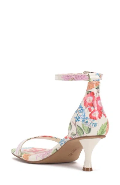 Vince Camuto Vinkely Square Toe Kitten Heel Sandal In Floret Garde