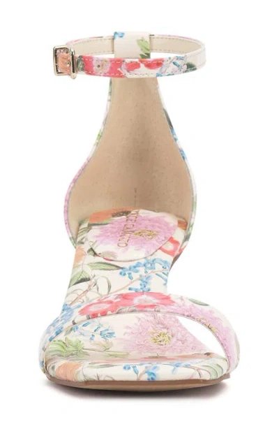 Vince Camuto Vinkely Square Toe Kitten Heel Sandal In Floret Garde