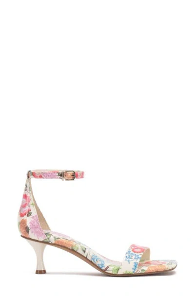 Vince Camuto Vinkely Square Toe Kitten Heel Sandal In Floret Garde