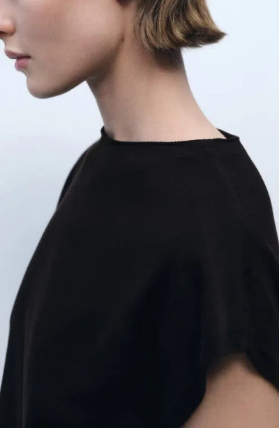 Mango Fine Knit Sleeveless Sweater In Chocolate