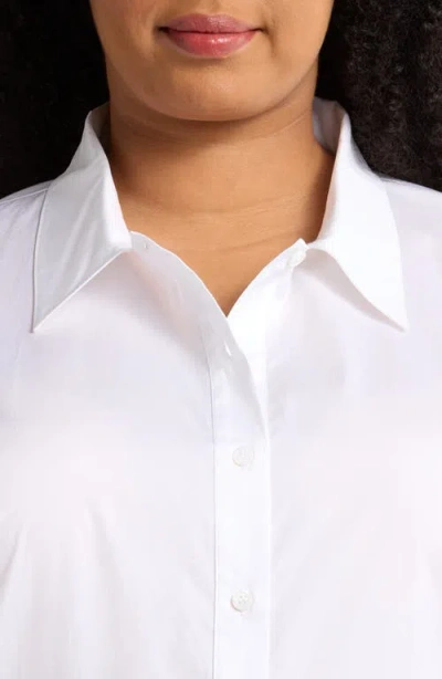Harshman Harpa Short Sleeve Cotton Button-up Shirt In White