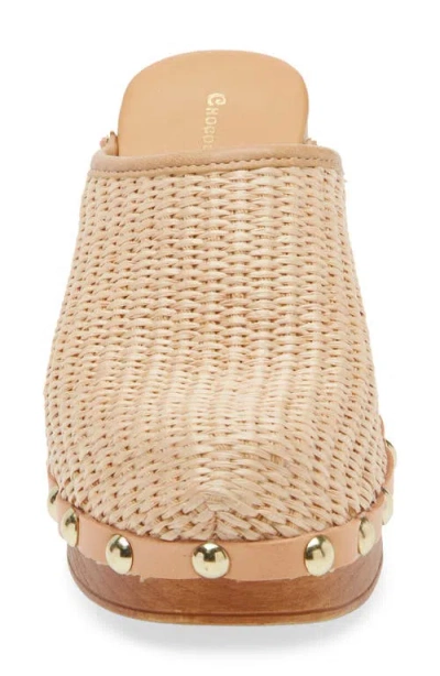 Chocolat Blu Melody Block Heel Clog In Natural Raffia