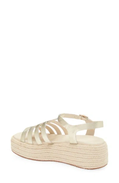 Chocolat Blu Lark Platform Sandal In Gold Leather