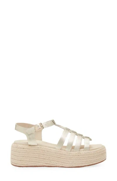 Chocolat Blu Lark Platform Sandal In Gold Leather