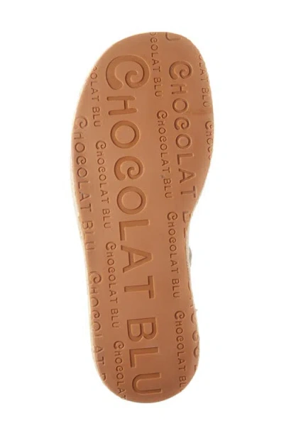 Chocolat Blu Lark Platform Sandal In Gold Leather