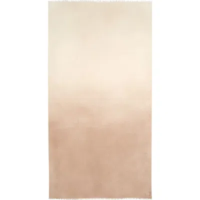 Lafayette 148 New York Dip Dye Sequin Wool Blend Fringe Scarf In Taupe Multi