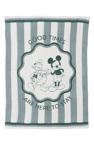 Barefoot Dreams X Disney Mickey & Donald Stripe Cozychic® Stroller Blanket In Cream-pinecrest