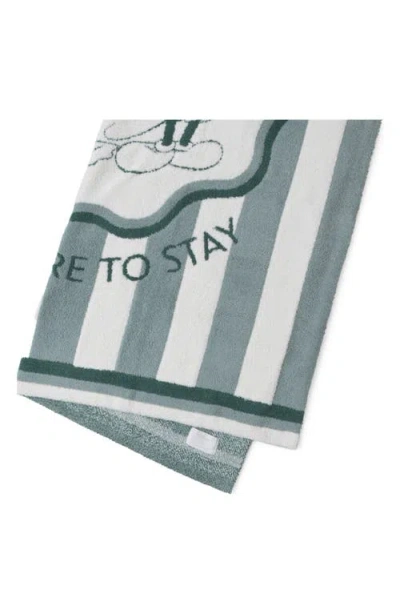 Barefoot Dreams X Disney Mickey & Donald Stripe Cozychic® Stroller Blanket In Cream-pinecrest