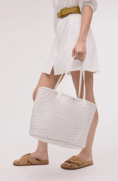 Sam Edelman Large Harper Monogram Shopper Tote In Eggshell