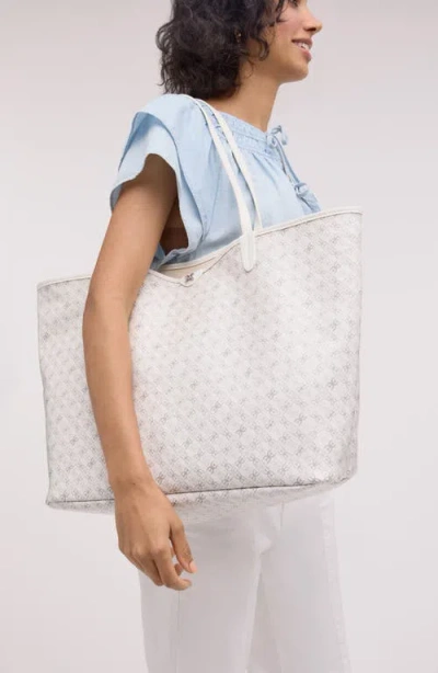 Sam Edelman Large Harper Monogram Shopper Tote In Eggshell