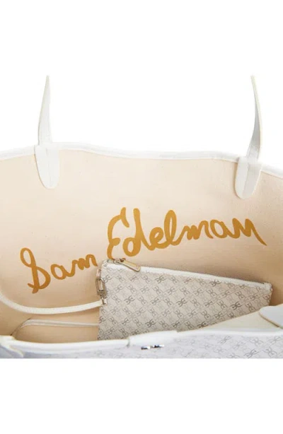 Sam Edelman Large Harper Monogram Shopper Tote In Eggshell