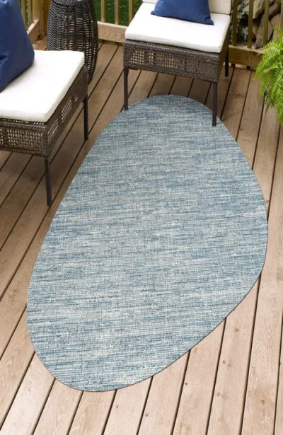 Jonathan Y Callan Modern Rustic Abstract Indoor/outdoor Shaped Area Rug In Gray/navy