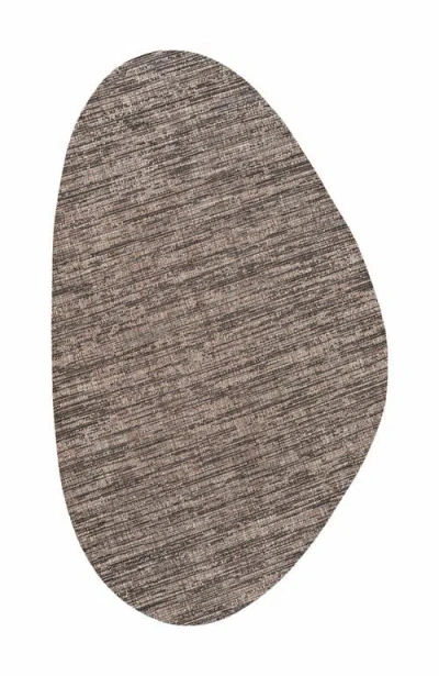 Jonathan Y Callan Modern Rustic Abstract Indoor/outdoor Shaped Area Rug In Natural/black